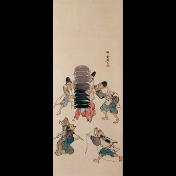 「風俗図屏風 9」 河鍋暁斎