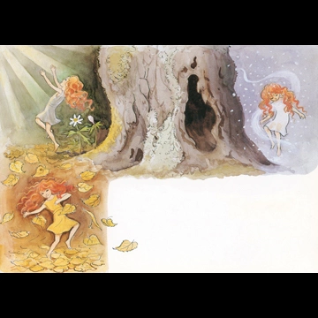 「おひさまのたまご 挿絵 #1 （森の洞穴に住むダンス好きの妖精）」 エルサ・ベスコフ