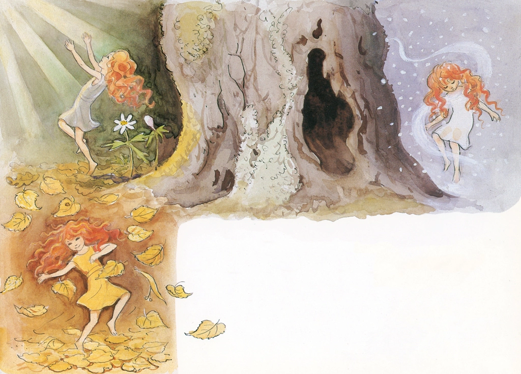 「おひさまのたまご 挿絵 #1 （森の洞穴に住むダンス好きの妖精）」 エルサ・ベスコフ | 1