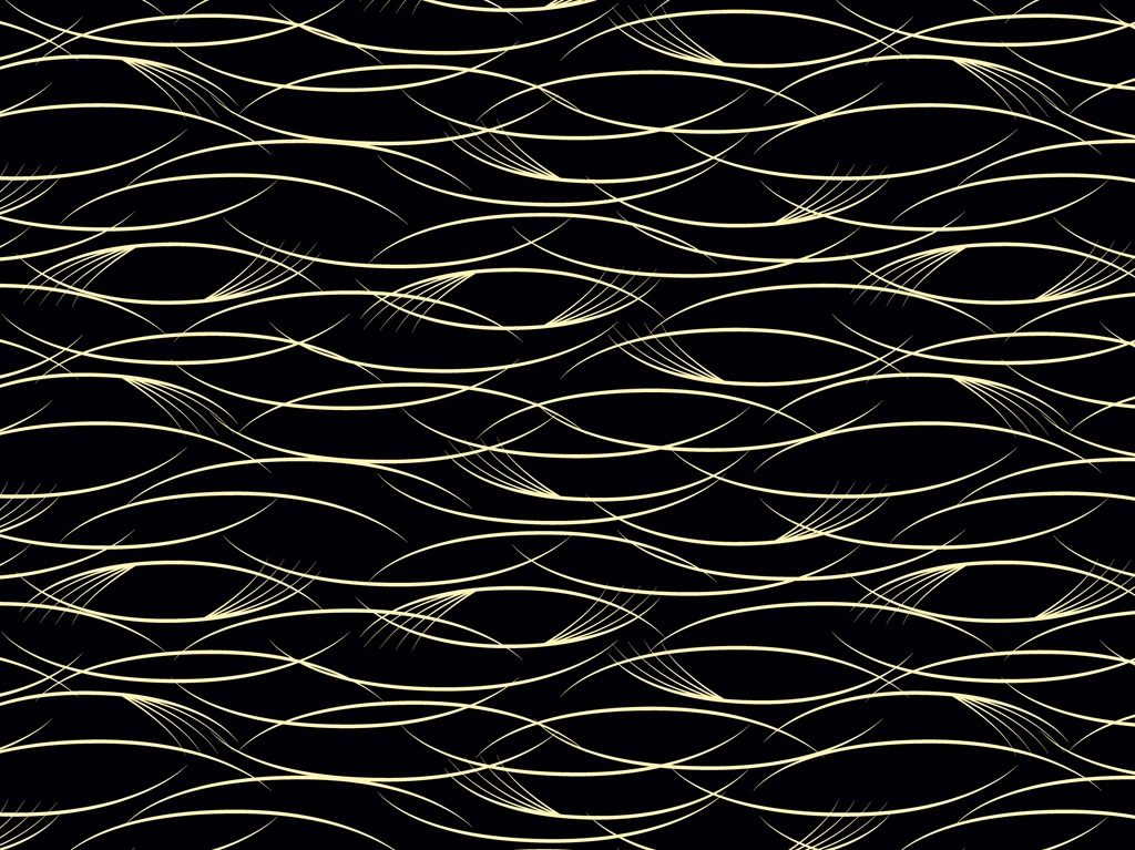 6種類のススキ模様の背景イラストとベクター | 黒色