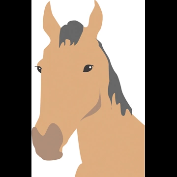 3種類の馬の頭のイラストとベクター