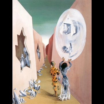 「ジプシーとアルレッキーノ」 レメディオス・バロ （1947年）