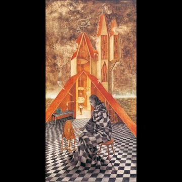 「無用な科学 （錬金術師）」 レメディオス・バロ （1955年）