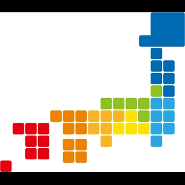 4種類の日本列島イラストとベクター