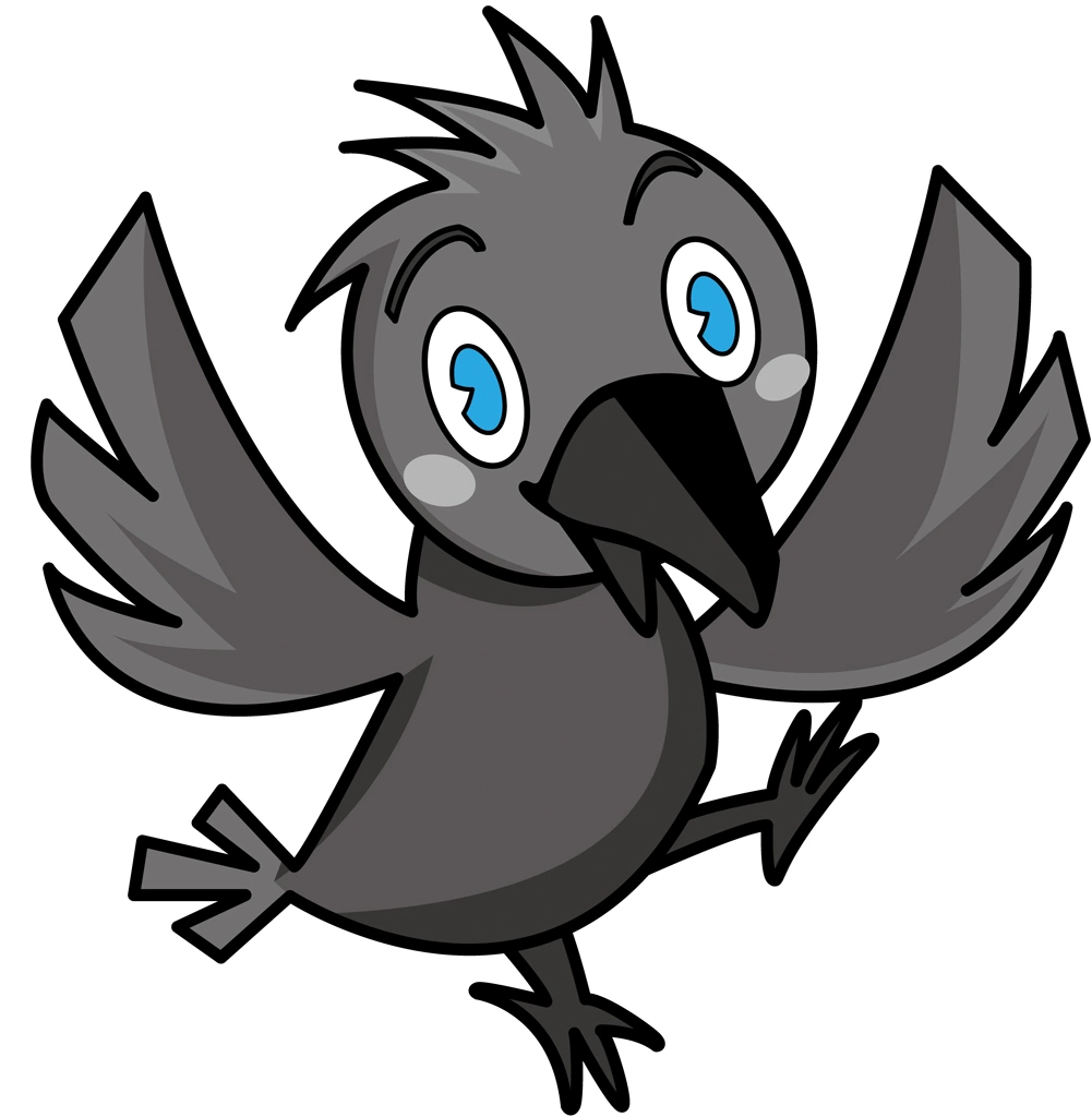 3種類の鳥のイラストとベクター | 黒色