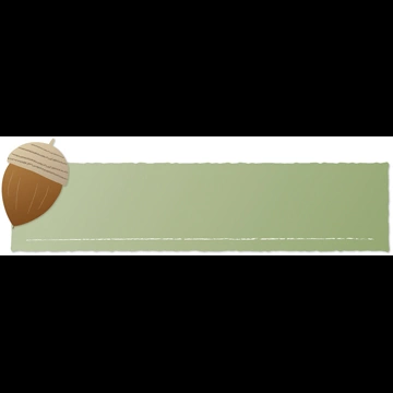 4種類のどんぐりとバナーのイラストとベクター