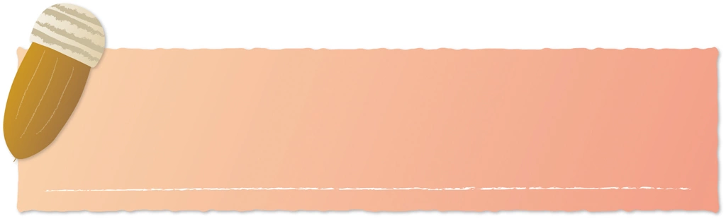 4種類のどんぐりとバナーのイラストとベクター | ピンク色系