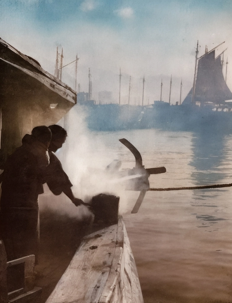 「海のわが家」 末松龍児 | AIカラー化