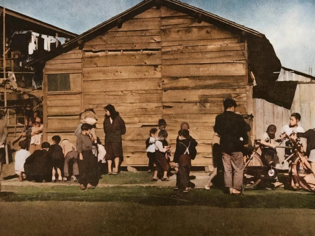 「月島小景」 平賀真 （1950年） | AIカラー化