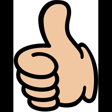 6種類のサムズアップの手のイラストとベクター