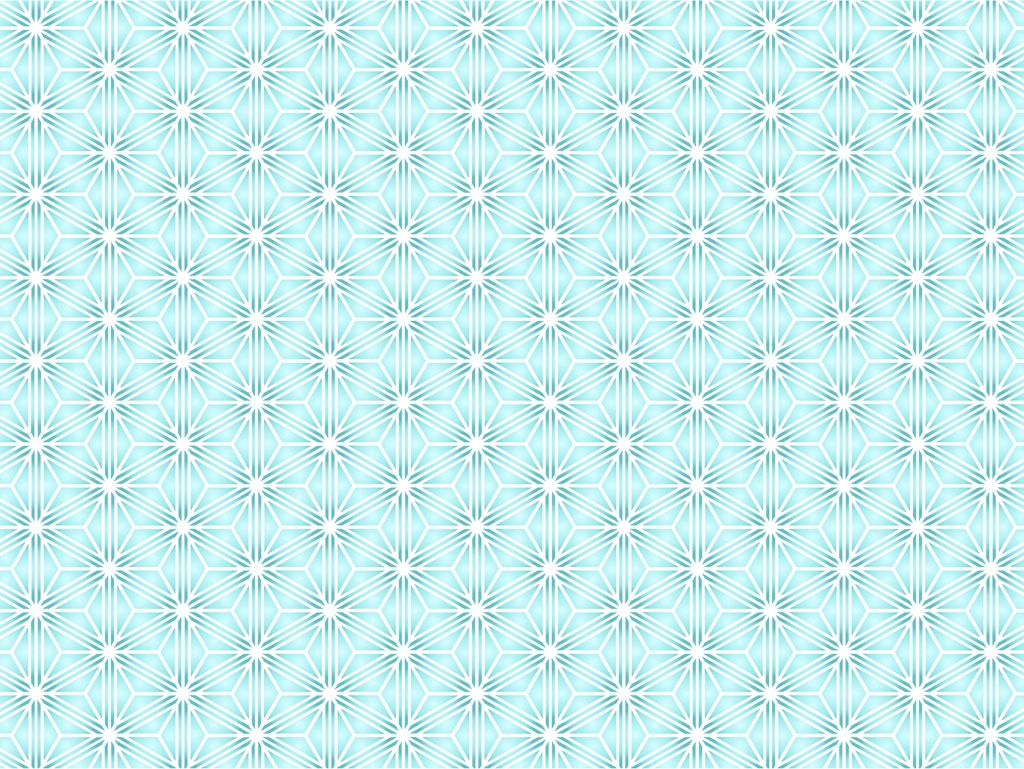 6種類の麻の葉柄模様のイラストとベクター | 白色と水色