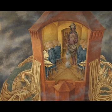 「地球のマントを刺繍する」 レメディオス・バロ （1961年）