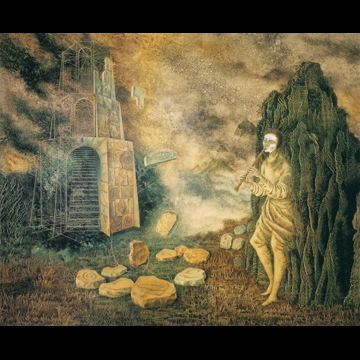 「笛を吹く人」 レメディオス・バロ （1955年）