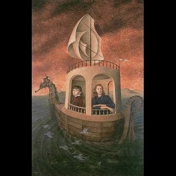 Daughters of the Arnouz Family by Remedios Varo (1957)