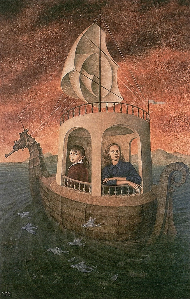 Daughters of the Arnouz Family by Remedios Varo (1957) | from Unexpected Journeys: The Art and Life of Remedios Varo