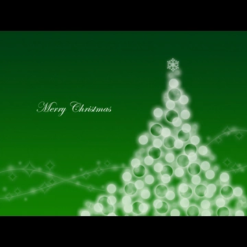 3種類の光の玉ボケのクリスマスツリーの背景イラスト