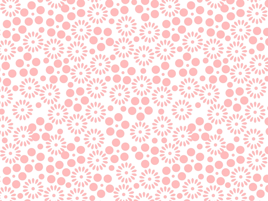6種類の梅小紋と花柄の和風背景のイラストとベクター | ピンク色と白色