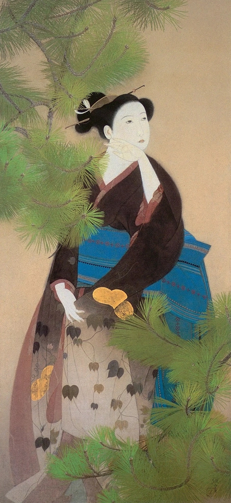 Daughter by Kitano Tsunetomi (1925) | from Gendai Nihon Bijin-ga Zenshu Vol.3