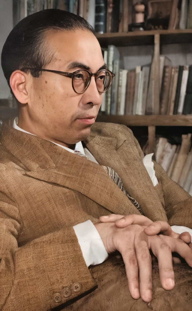 Hidemaro Konoye by Shigeru Tamura | AI Colorization