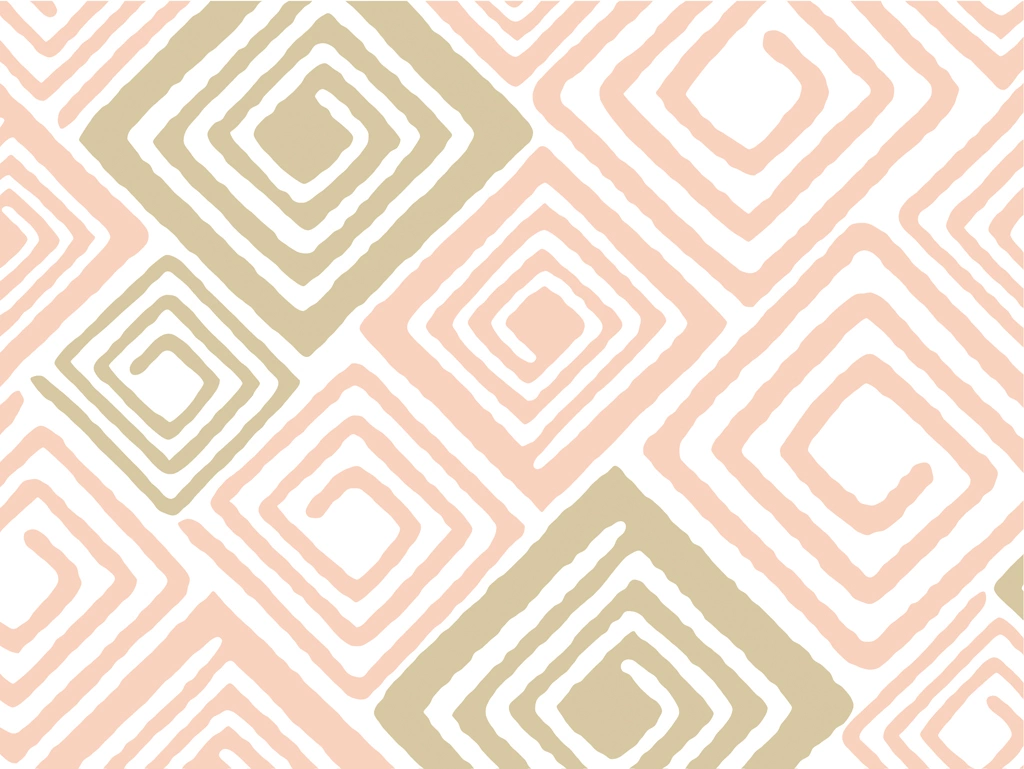 3種類の四角い渦柄の背景イラストとベクター | ピンク色