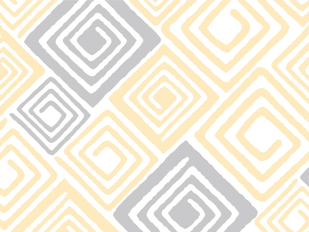 3種類の四角い渦柄の背景イラストとベクター | 黄色