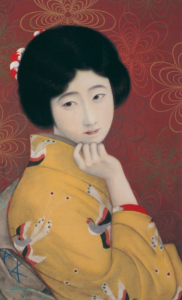 「ポスター原画：足利本銘仙」 北野恒富 （1928年） | 北野恒富展 東京ステーションギャラリーより