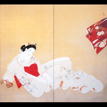 「口三味線」 北野恒富 （1933年）