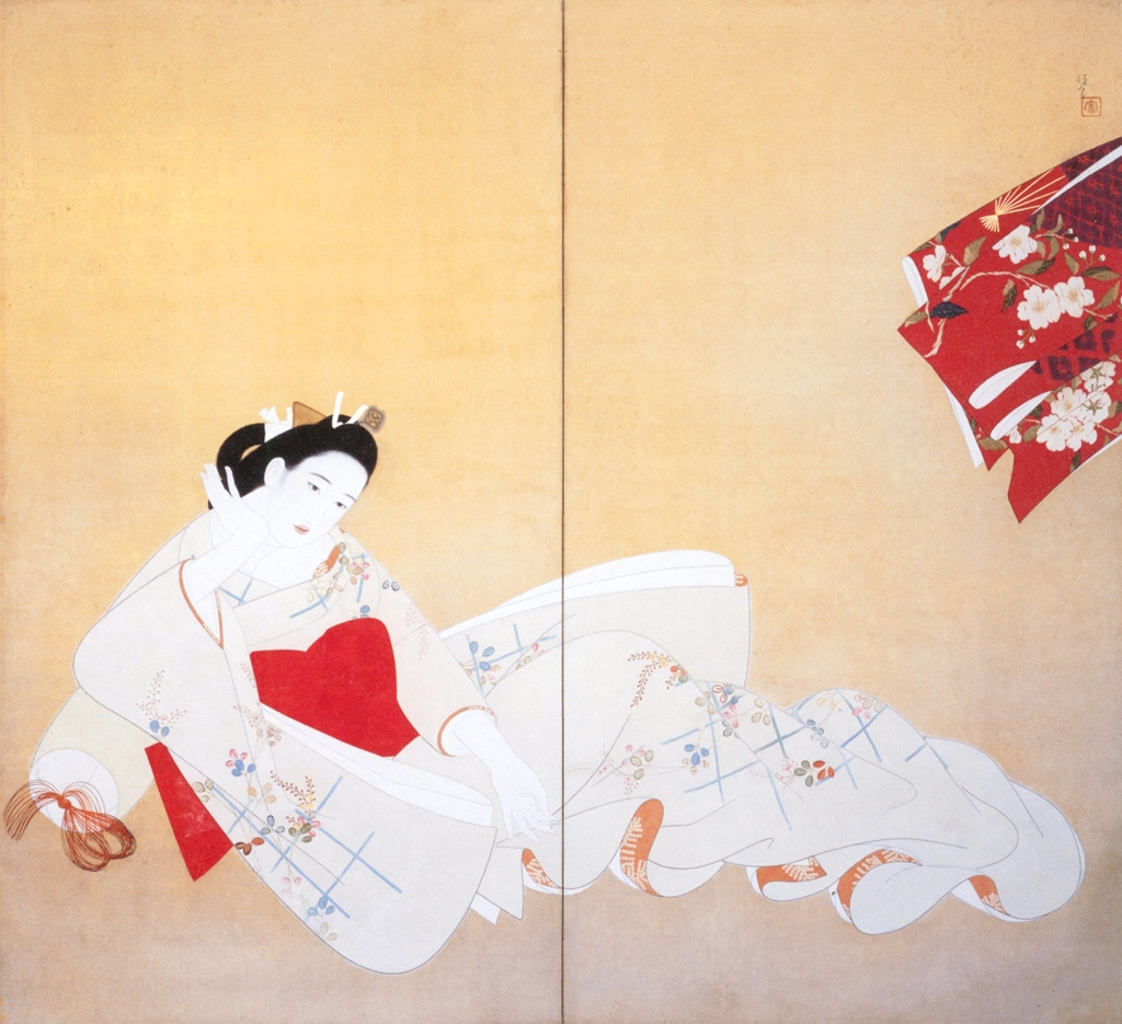 「口三味線」 北野恒富 （1933年） | 没後70年 北野恒富展より