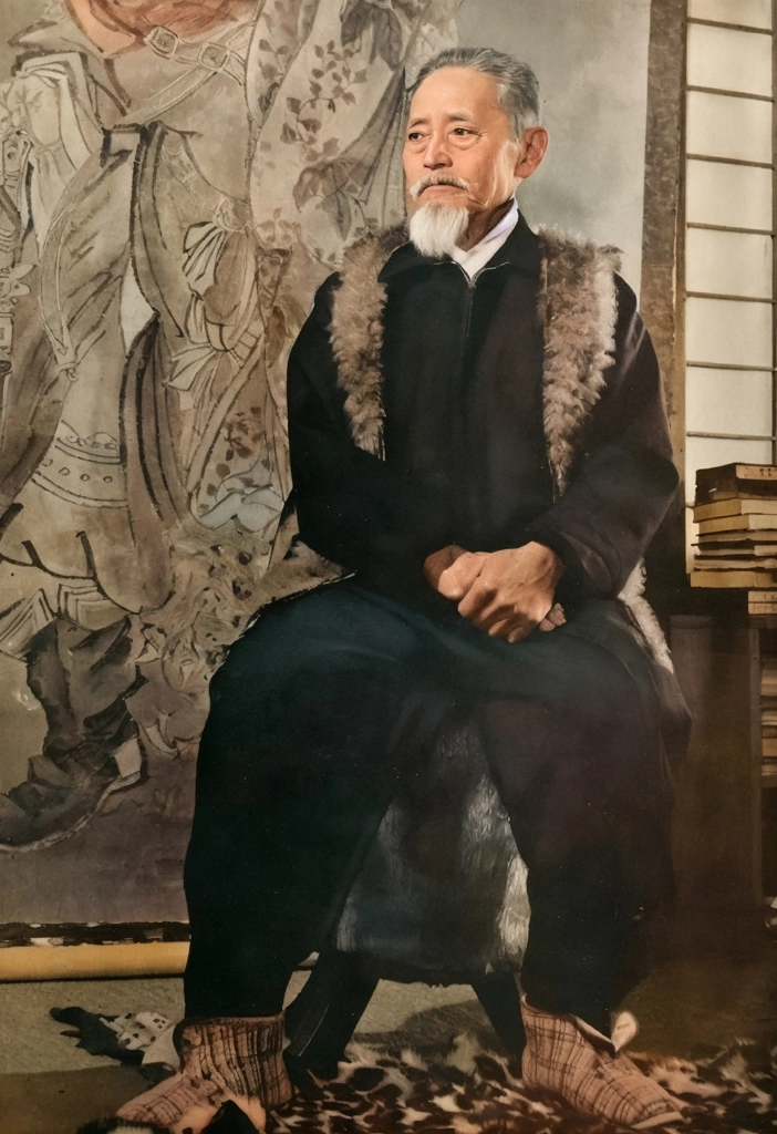 「尾崎行雄」 田村茂 | AIカラー化