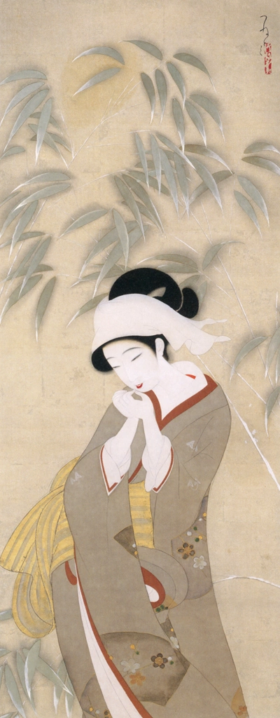 「初雪」 北野恒富 | 没後70年 北野恒富展より