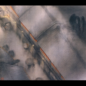 「宗右衛門町 （東都名所）」 北野恒富 （1922年頃）