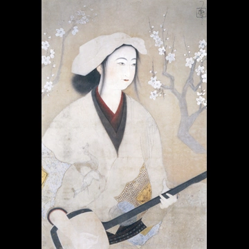 「三味線」 北野恒富 （1921年）