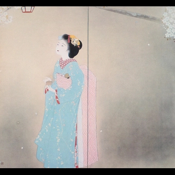 「夜桜」 北野恒富 （1943年）