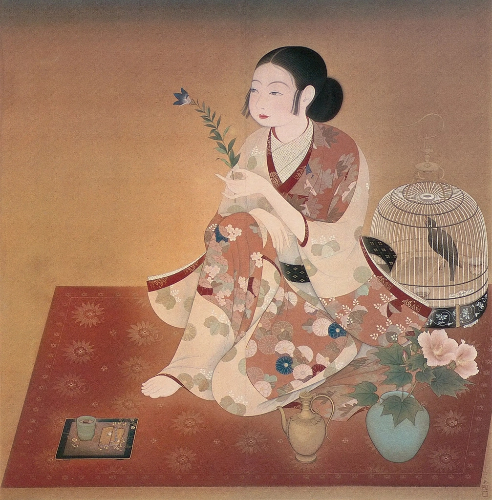 「婦女図」 中村大三郎 （1924年） | 現代日本美人画全集 第3巻より