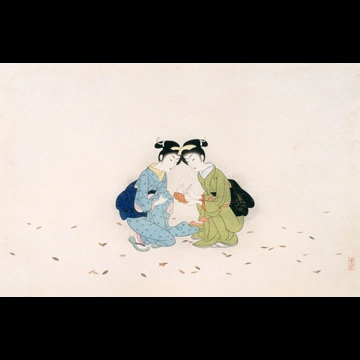 「見立寒山拾得」 小村雪岱 （1942年）