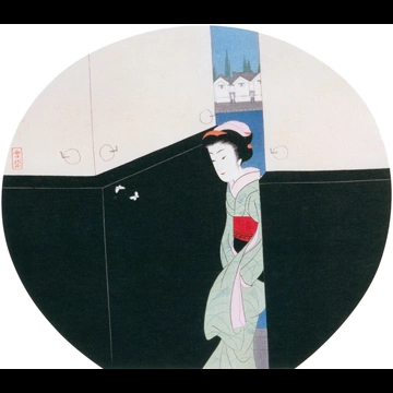 「河岸」 小村雪岱 （1942年）