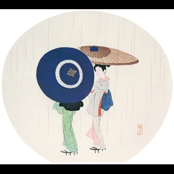 「春雨」 小村雪岱 （1942年）