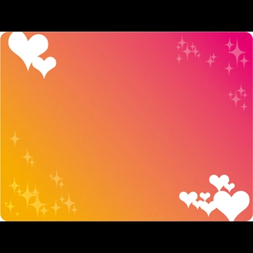 3種類のハートとキラキラの飾り枠のイラストとベクター