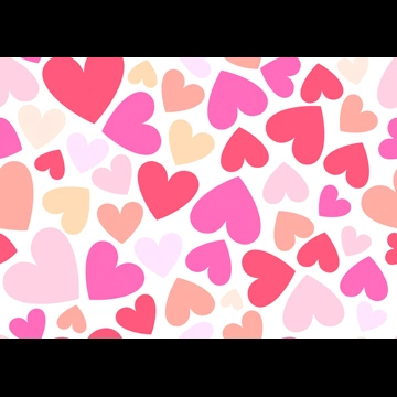 3種類のたくさんのハートが並んだ背景イラストとベクター