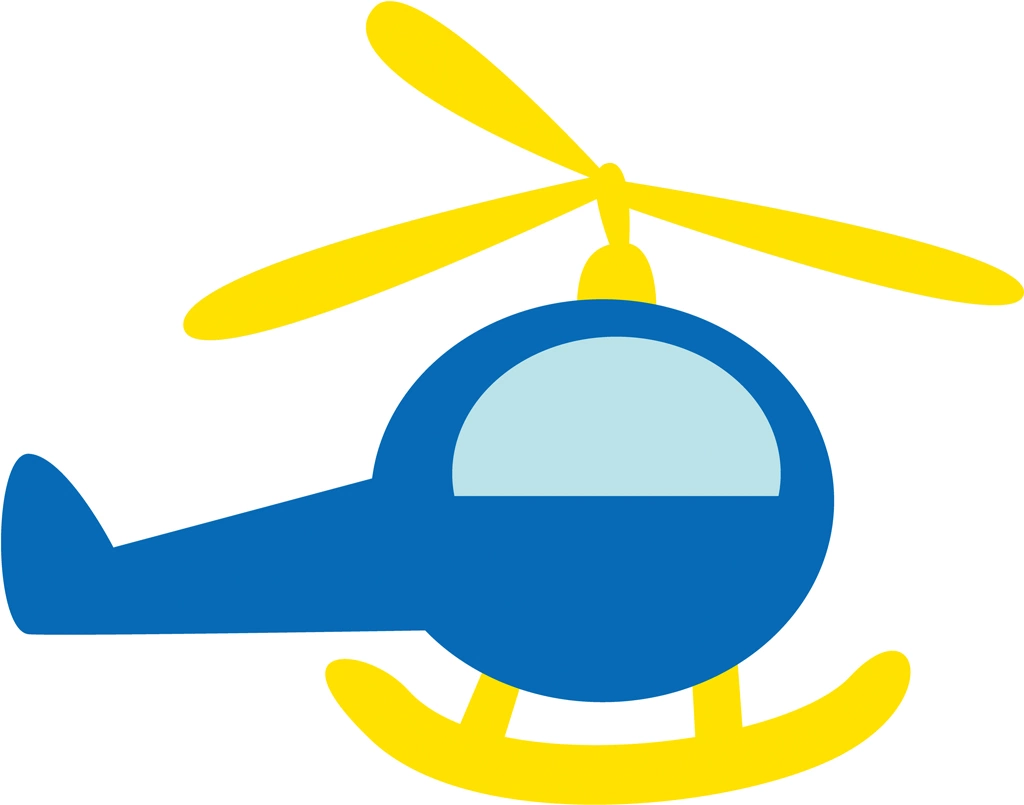 3種類のヘリコプターのイラストとベクター | 青色