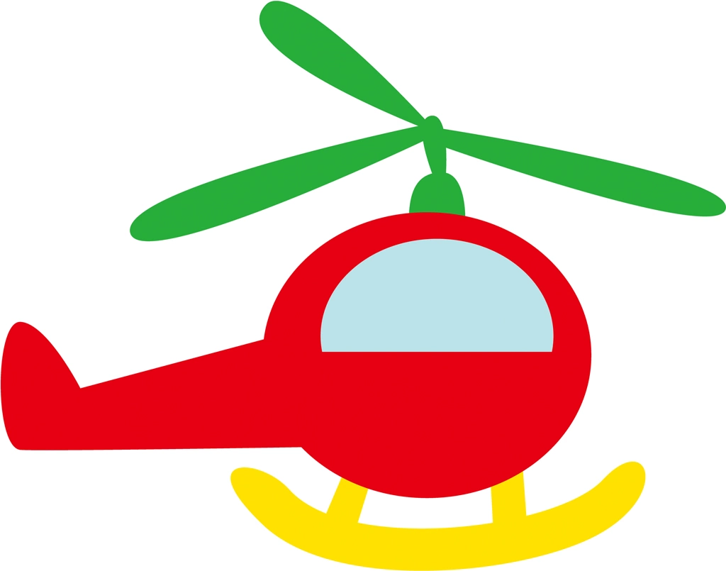 3種類のヘリコプターのイラストとベクター | 赤色