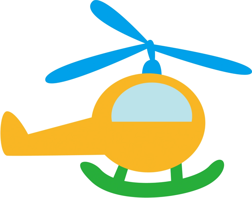 3種類のヘリコプターのイラストとベクター | 黄色