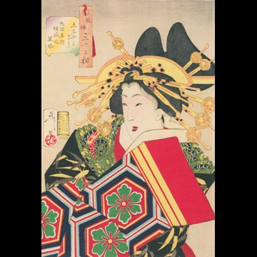 「風俗三十二相 「しなやかさう 天保年間傾城之風俗」 月岡芳年 （1888年）