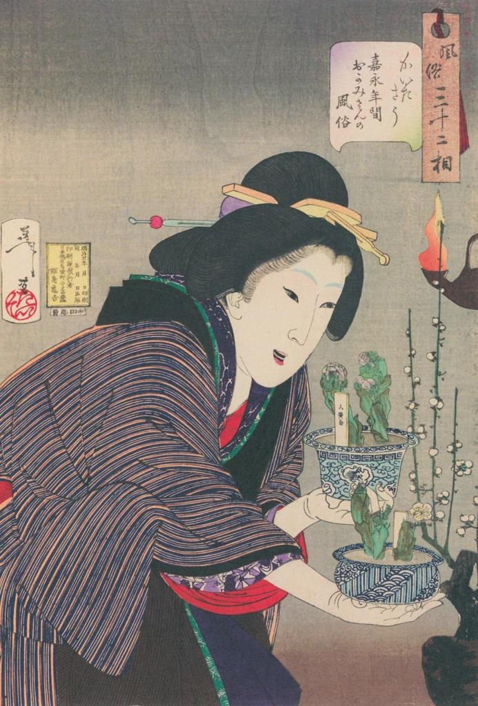 「風俗三十二相 かいたさう 嘉永年間おかみさんの風俗」 月岡芳年 （1888年） | 風俗三十二相より