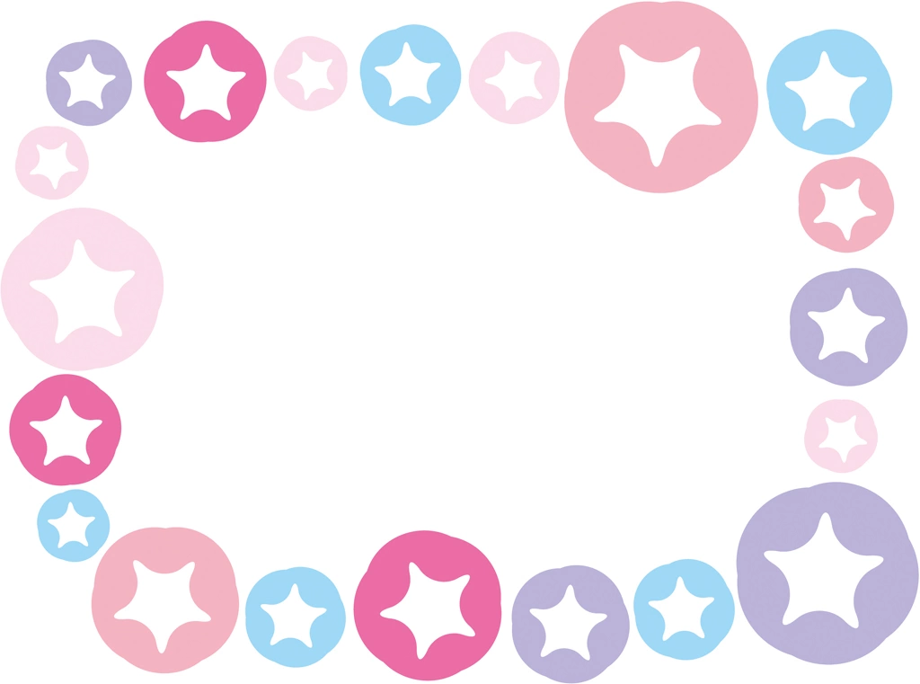 3種類のあさがおの花のフレームの背景イラストとベクター | 青系とピンク系