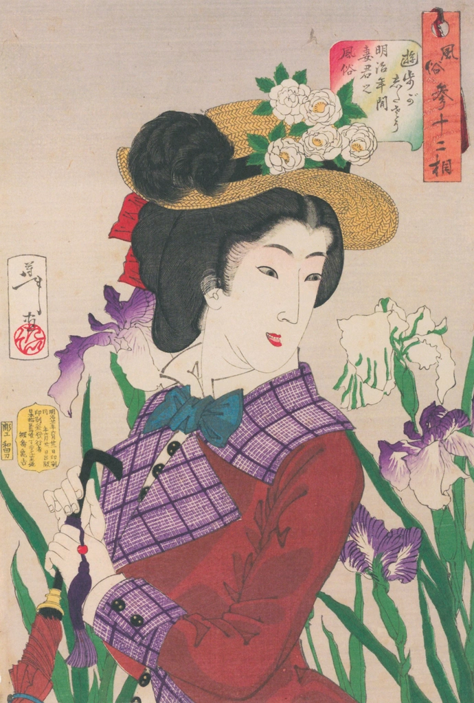 「風俗三十二相 遊歩がしたさう 明治年間妻君之風俗」 月岡芳年 （1888年） | 風俗三十二相より