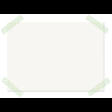 4種類のマスキングテープれで貼り付けたメモ用紙のイラストとベクター