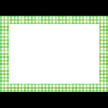 6種類のギンガムチェック柄のフレームのイラストとベクター