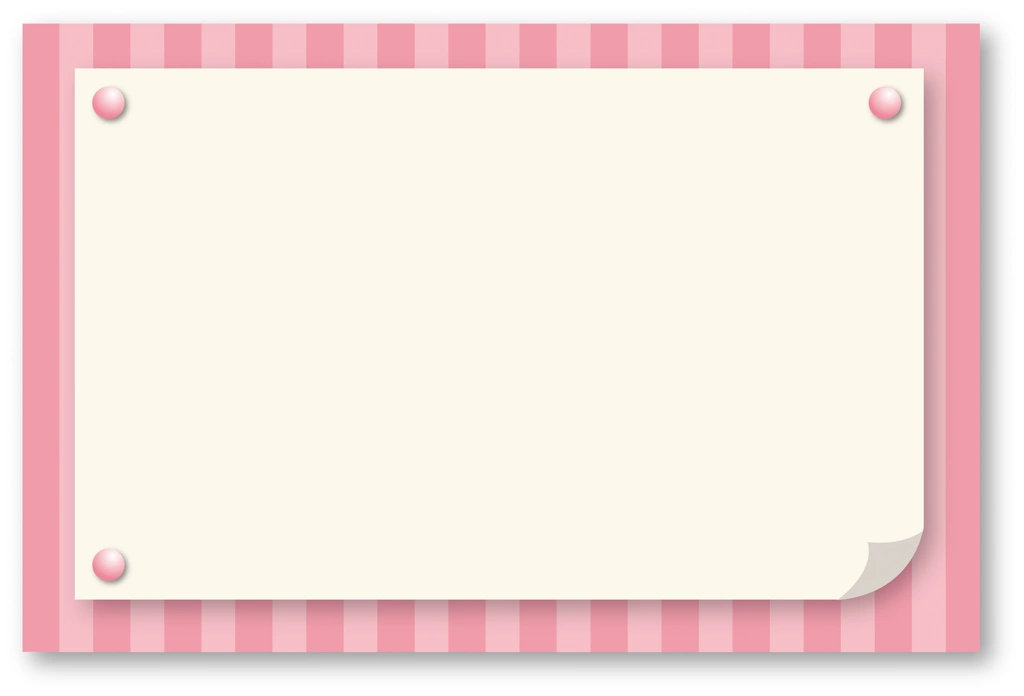 5種類のストライプ柄のフレームのイラストとベクター | ピンク色
