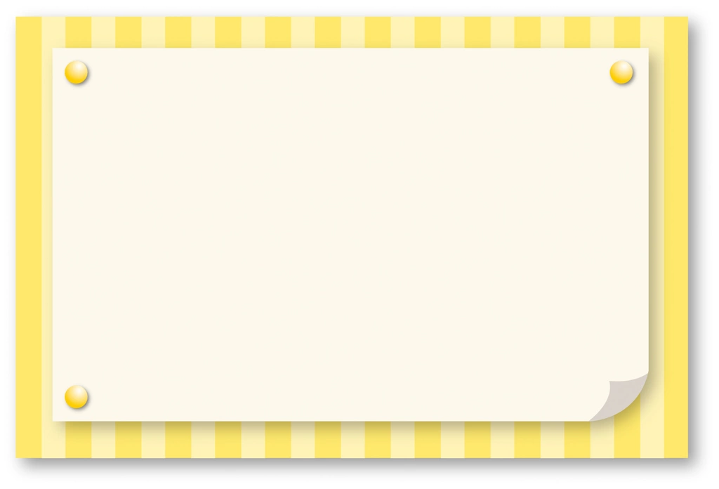 5種類のストライプ柄のフレームのイラストとベクター | 黄色